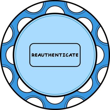 reautenticar Delgado botón profesional web gráfico elemento vector