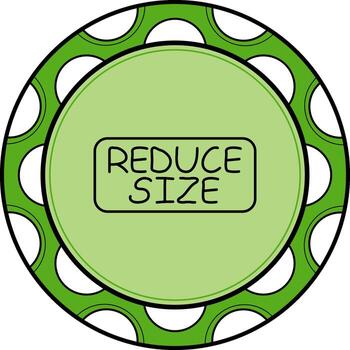 Reduce Size Slim Button Abstract Digital Art Symbol vector