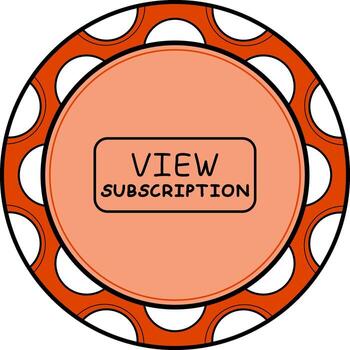 View Subscription Slim Button Stylish Creative Art Feature vector