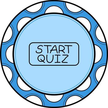 Start Quiz Slim Button High Resolution Graphic Feature vector