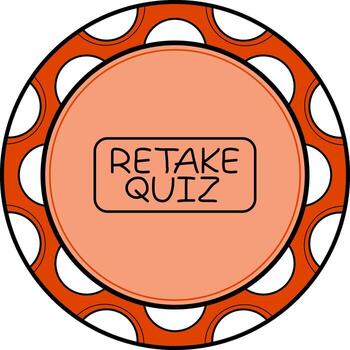 Retake Quiz Slim Button Modern Digital Graphic Symbol vector