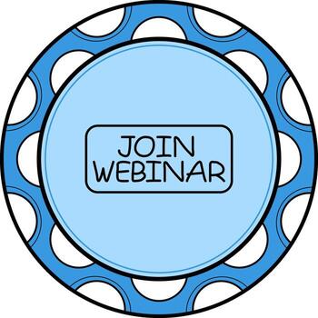 Join Webinar Slim Button Dynamic UI Design Object vector