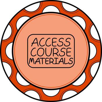 Access Course Materials Slim Button Professional UI Graphic Shape vector