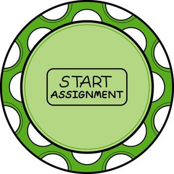 comienzo asignación Delgado botón dinámica creativo diseño característica vector