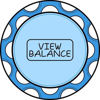 View Balance Slim Button Custom Graphic Feature vector