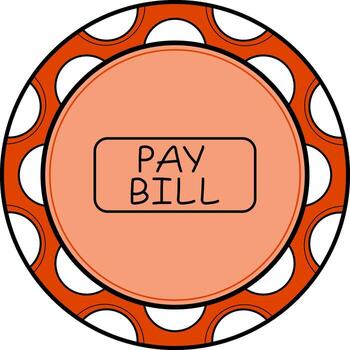 Pay Bill Slim Button Dynamic Modern Design Element vector
