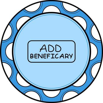 añadir beneficiario Delgado botón elegante marca activo vector