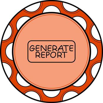 Generate Report Slim Button Sophisticated Creative Graphic Feature vector