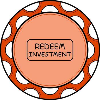 Redeem Investment Slim Button Distinct Branding Art Element vector