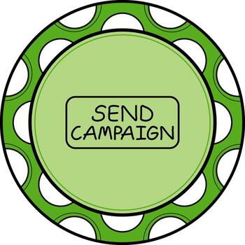 Send Campaign Slim Button Premium Web Design Feature vector