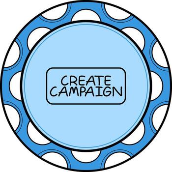 Create Campaign Slim Button Custom Graphic Feature vector