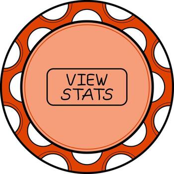 ver estadísticas Delgado botón resumen digital Arte símbolo vector