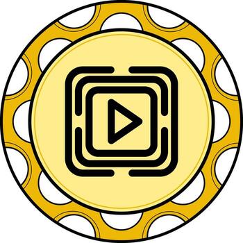 jugar botón mínimo moderno Arte formar vector