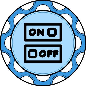 Switch Minimal Creative Art Object vector