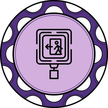 Left Exit Dynamic Web Graphic Object vector