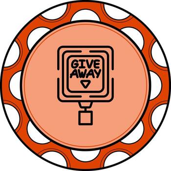 Give Way Distinct Branding Art Element vector