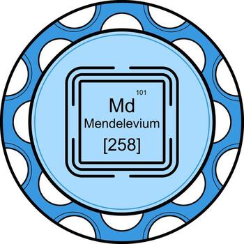 Mendelevium Square Balanced Branding Graphic Layout vector