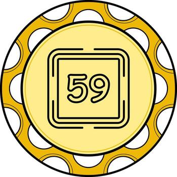 Counting Fifty Nine Unique Design Element vector
