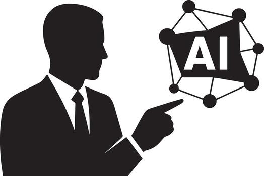 Artificial Intelligence Business Presentation vector