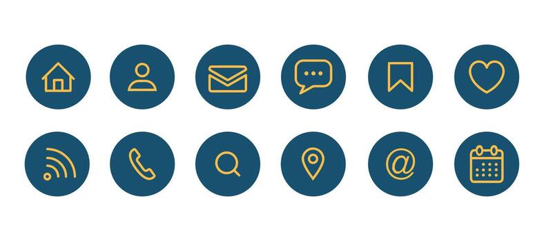 Set of icons for user interface design vector