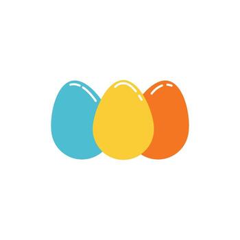 easter eggs icon vector