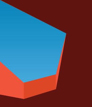 Abstract minimal building with blue sky background. Geometric Modern Architecture Illustration. Minimal Colorful Building on a Sunny Day. Abstract Shapes and Flat colorful building Design. vector