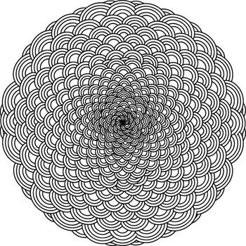 circular espiral ornamento inspirado por Oeste javanés batik estilo, resumen repetitivo ola modelo para textil y decoración diseño vector