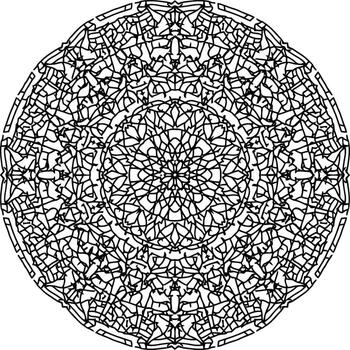 geométrico mandala ornamento inspirado por Oeste javanés batik estilo, intrincado simétrico circular modelo diseño vector