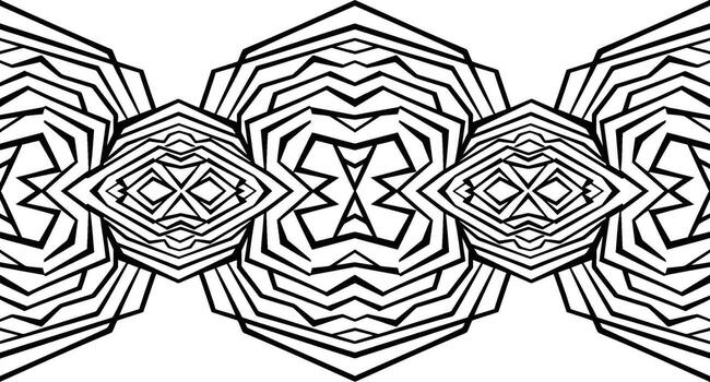 geometric hexagonal ornament inspired by West Javanese batik style, abstract symmetrical pattern for modern textile and background design vector