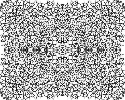 resumen floral malla modelo inspirado por Oeste javanés batik Arte vector