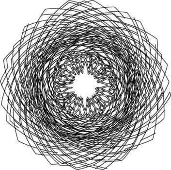 spiral lattice ornament inspired by Beijing architectural geometry, abstract dynamic pattern design vector