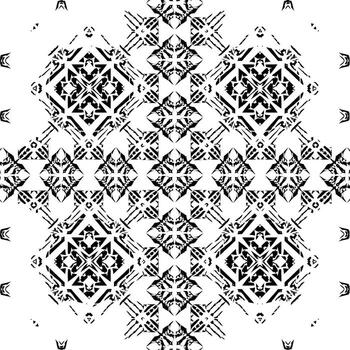fractal matrix ornament inspired by Sumatra songket heritage, abstract geometric decorative pattern for textile and surface design vector
