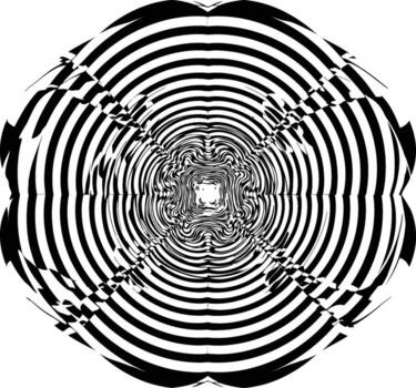 Abstract Hypnotic Tunnel, an Op Art Design with a Spiraling Optical Illusion and a Psychedelic Effect vector