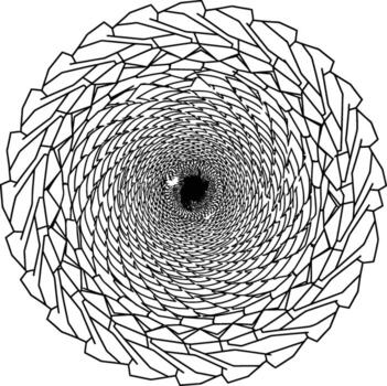 dragon spiral lattice ornament inspired by Beijing traditional architecture, abstract dynamic geometric pattern vector