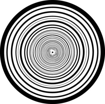 Abstract Hypnotic Vortex, an Op Art Circle with a Spiraling Optical Illusion and a Psychedelic Effect vector