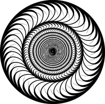 Abstract Hypnotic Vortex, an Optical Illusion with Spiraling Concentric Lines and a Psychedelic Effect vector