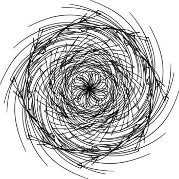 dynamic spiral ornament inspired by Beijing lattice style, abstract flowing pattern design vector