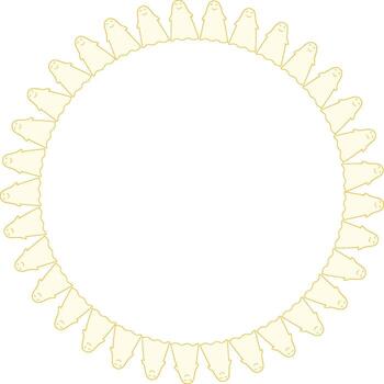 Doodle frame with ghost. Halloween graphic template. Cute empty frame box. Hand drawn illustration vector