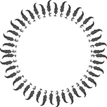 Flourish lavender frame. Trendy botany template. Flowers sketch empty frame box vector