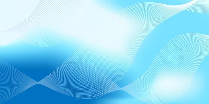 Abstract Blue Gradient Background with Flowing White Lines Design. vector