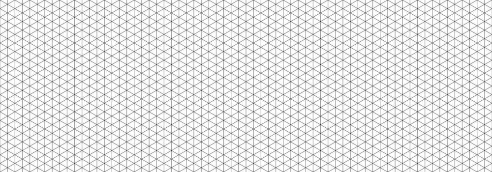 Seamless isometric grid paper. Black triangular blueprint repeating pattern. Graph guide background for engineering, architect and technical drawing. Repeated lined ruler sheet page template. vector