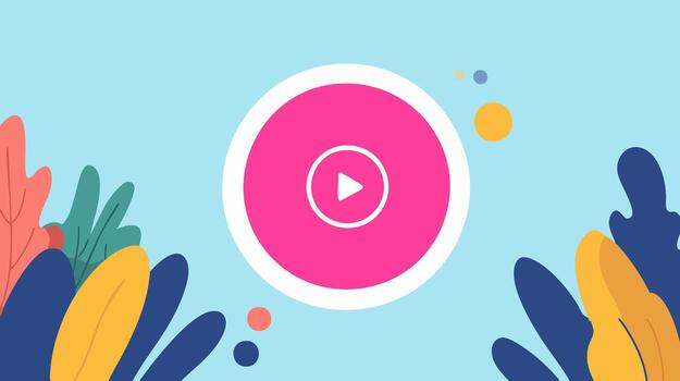 jugar botón en circulo marco vector