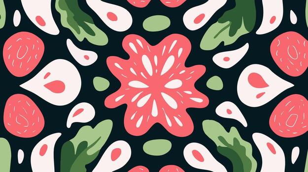 Modern Batik Pattern with Abstract Design vector