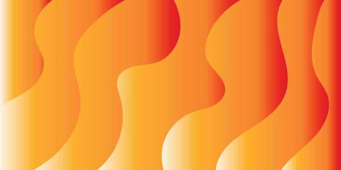 Dynamic Smooth Flowing Gradient Wave Background Orange Palette. vector
