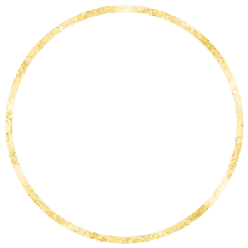 Glittery Golden Circle Frame png