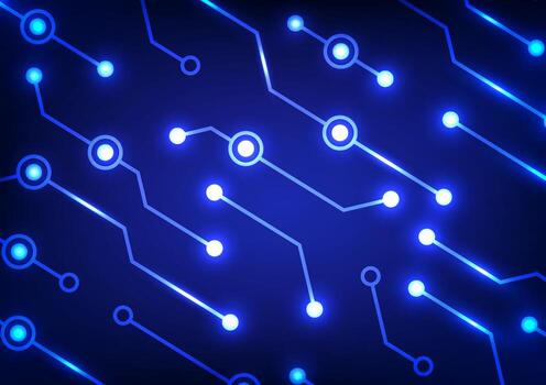 Digital technology circuit background. Circuit board data system network concept. Design for futuristic light glow and electronic. vector