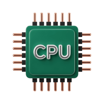 verde processore microchip icona. tecnologia, informatica, in lavorazione energia concetto. png