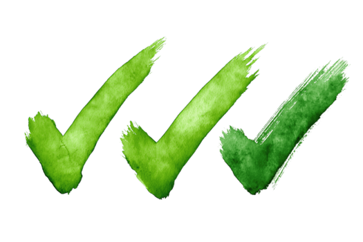 impostato di tre verde dai un'occhiata votazione con variando stili, isolato su trasparente sfondo. png