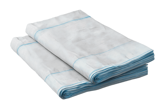 pila di piegato giornali limite con blu strisce, freddo polpa superficie mostrando realistico pieghe e pieghe, minimo pulito presentazione, isolato su trasparente sfondo. png