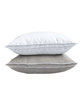 pila di cotone e biancheria cuscini con dolce pieghe, liscio tubatura cuciture e morbido Materiale compressione, raffinato minimo Guarda, isolato su trasparente sfondo. png